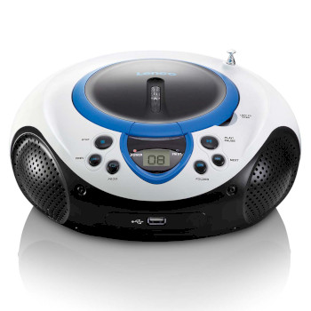 SCD-38 USBBLUE Draagbare fm-radio cd- en usb-speler blauw Product foto